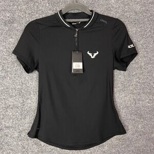 NEW UNRL Amelia Short Sleeve Golf Polo Shirt Jack Links Logo Quarter Zip Size XS